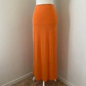 Princess Polly orange maxi slinky maxi skirt